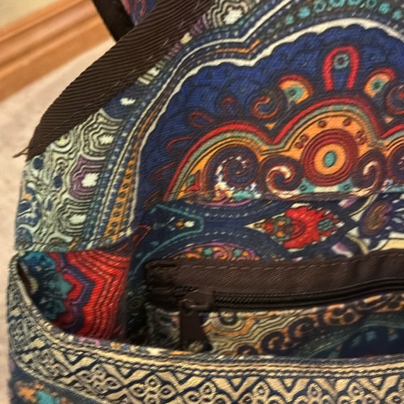 Durable fabric yoga mat carrier with pocket and zipper pocket. Custom-made. - Picture 3 of 7